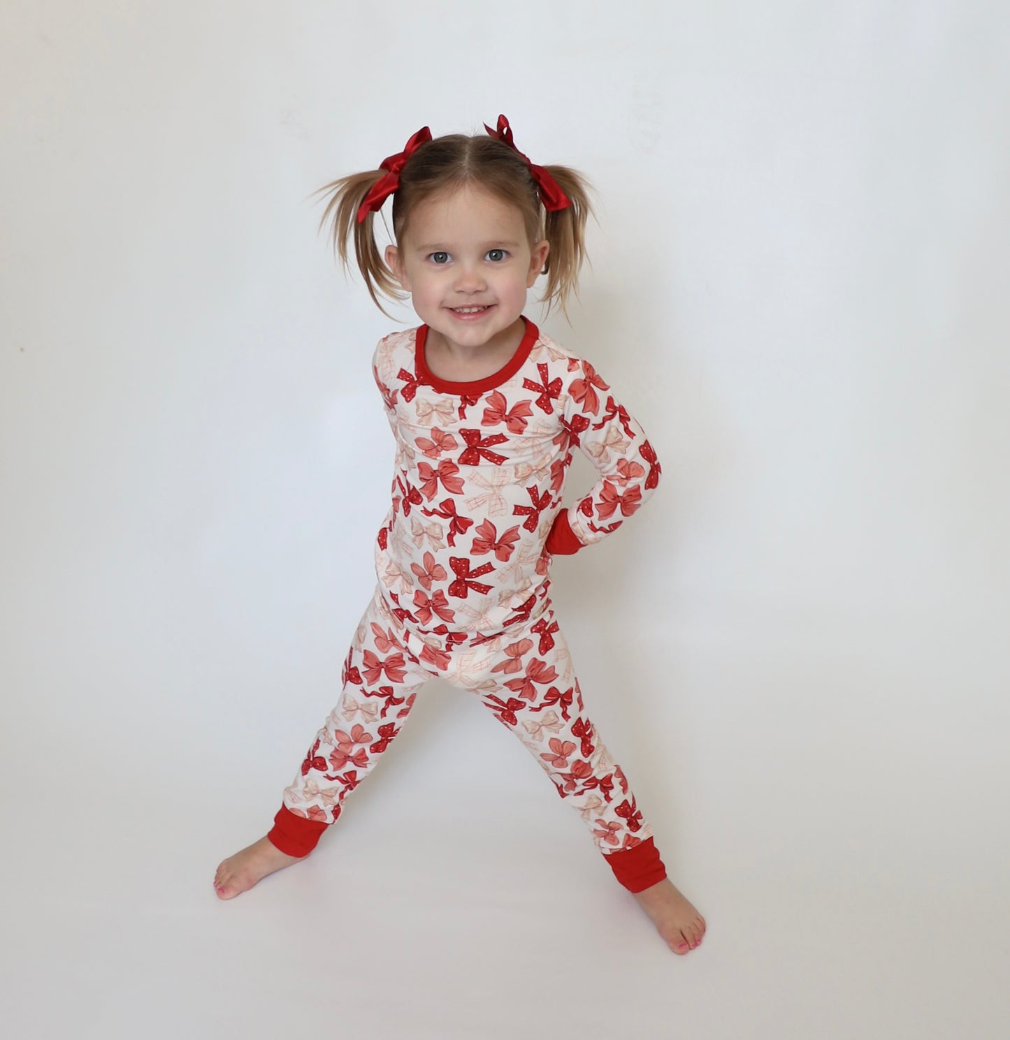 RED BOWS TWO-PIECE SET