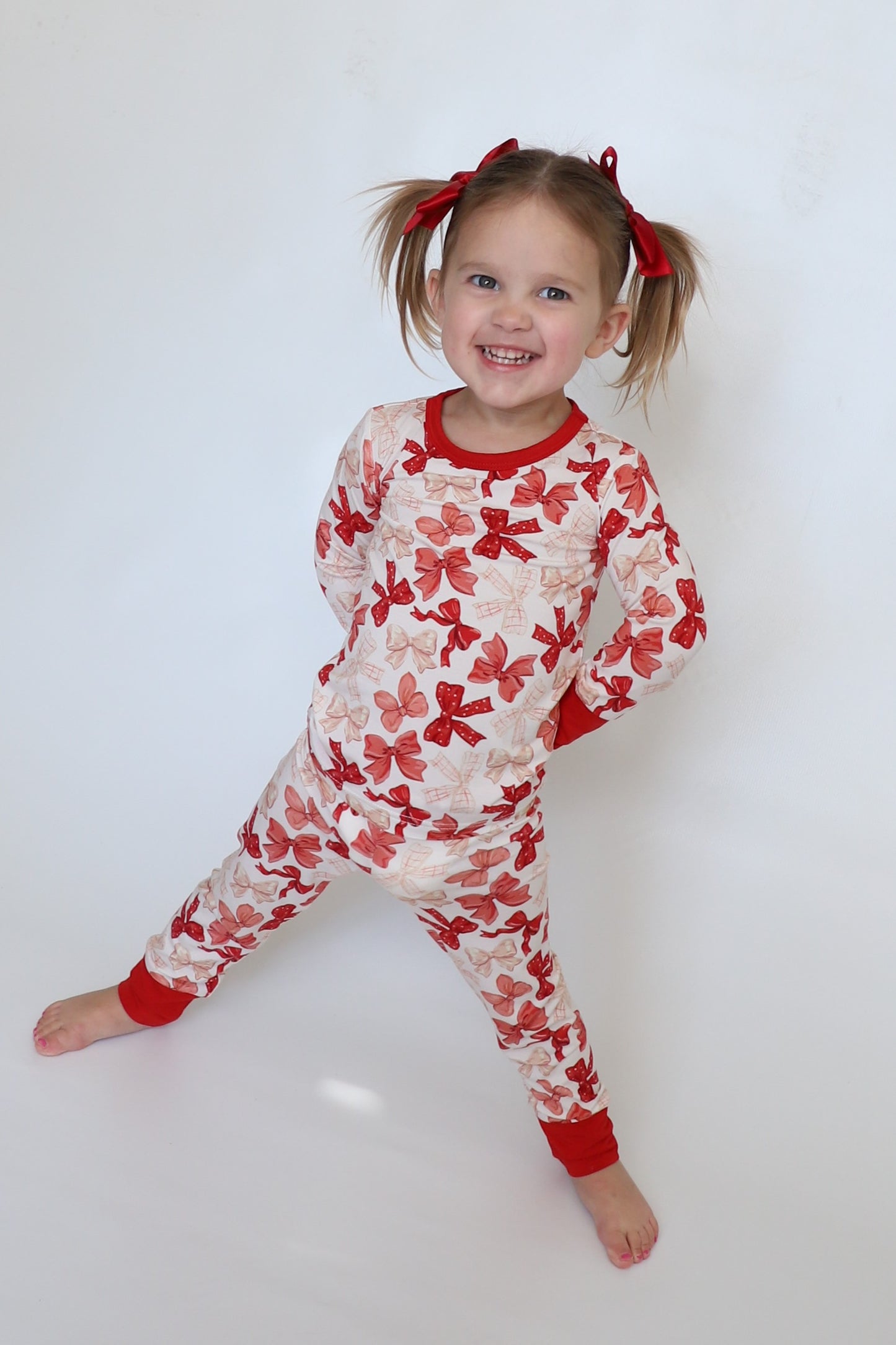 RED BOWS TWO-PIECE SET