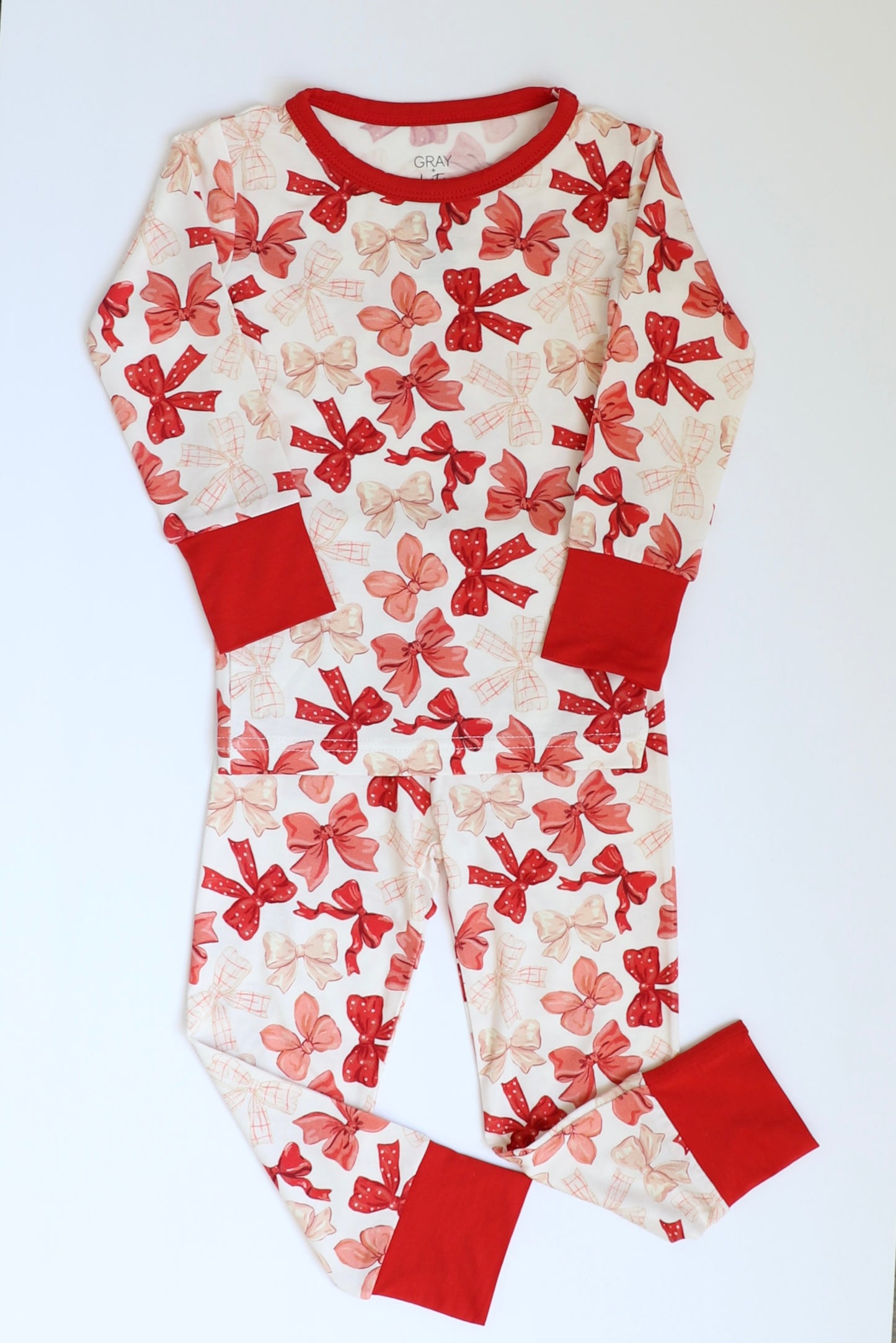 RED BOWS TWO-PIECE SET